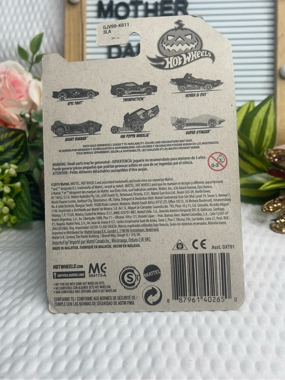 Hot Wheels Super Stinger Halloween Series White Ghost 6/6 Sealed Mattel 2019